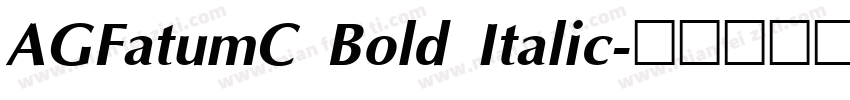 AGFatumC Bold Italic字体转换